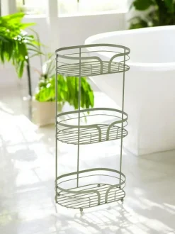 Showerdrape Sage Green Dante Freestanding Floor Caddy New