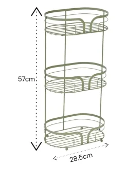 Showerdrape Sage Green Dante Freestanding Floor Caddy New