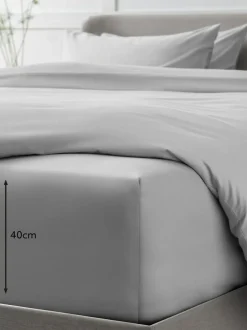 Next Silver Grey Collection Luxe 400 Thread Count Egyptian Extra Deep Fitted Cotton Sateen Sheet Best