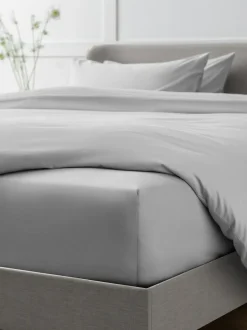 Next Silver Grey Collection Luxe 400 Thread Count Egyptian Deep Fitted Cotton Sateen Sheet Sale