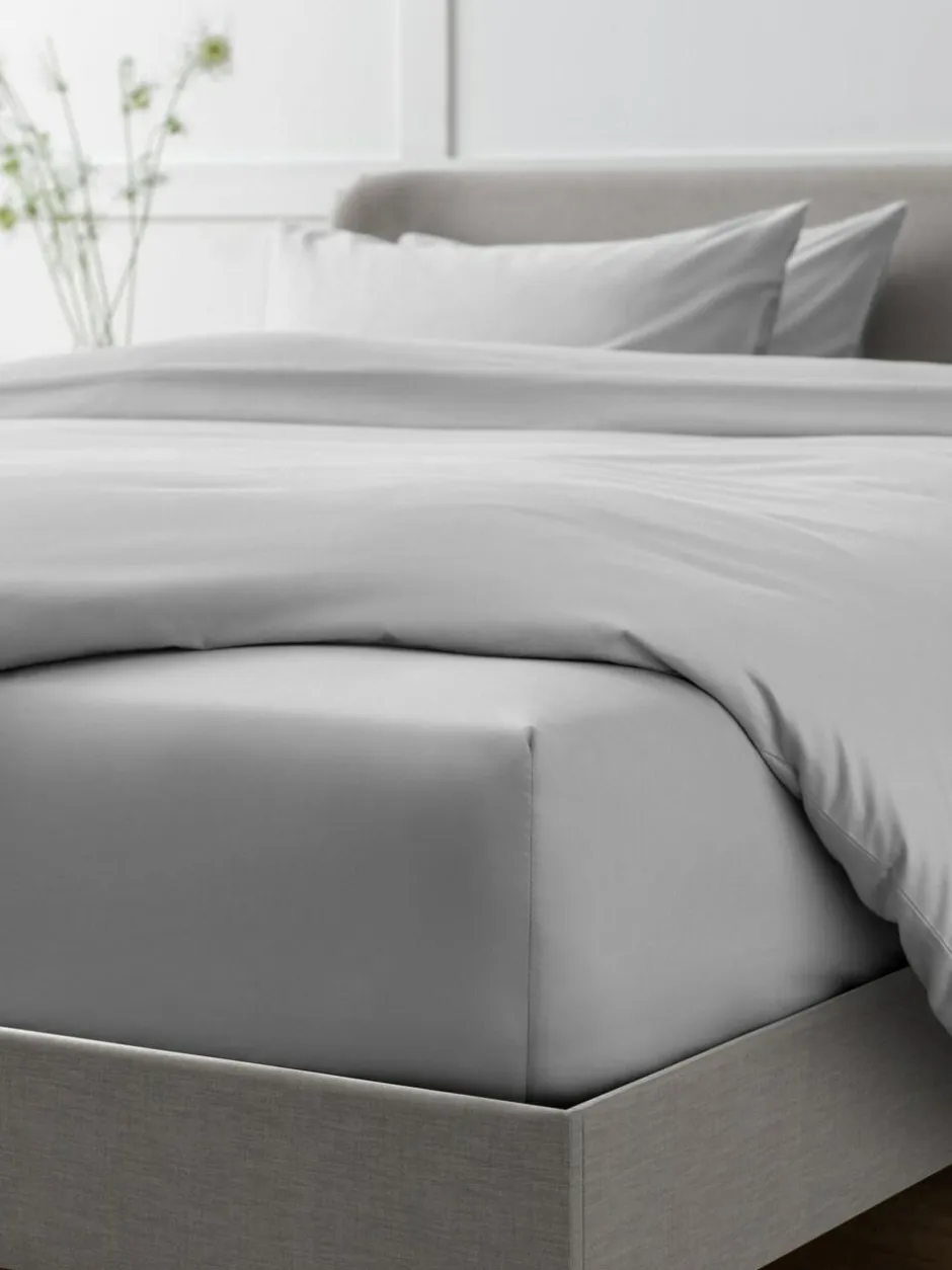 Next Silver Grey Collection Luxe 400 Thread Count Egyptian Deep Fitted Cotton Sateen Sheet Sale