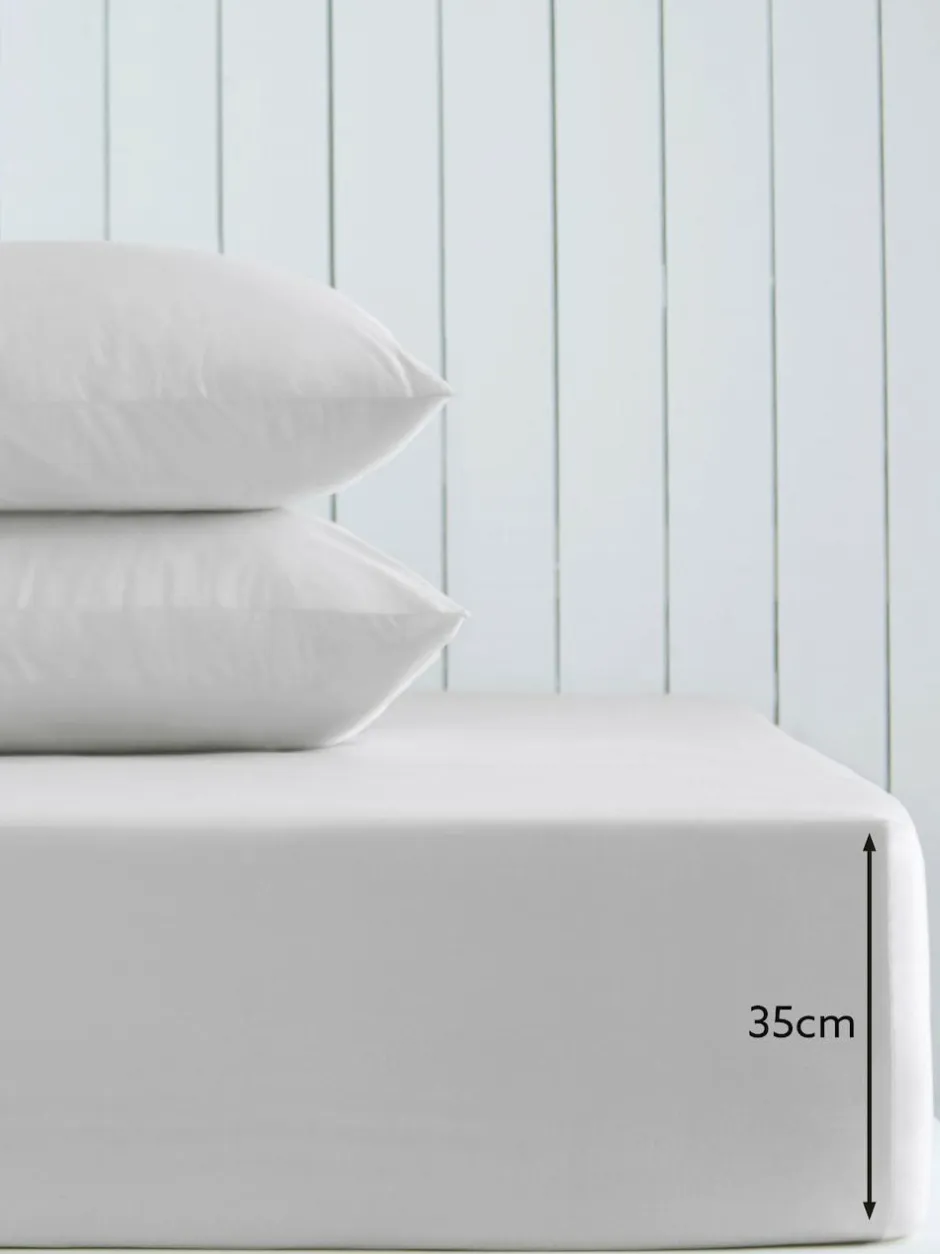 Next Silver Grey Cotton Rich Deep Fitted Bed Sheet Sale