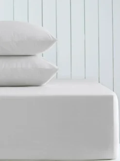 Next Silver Grey Cotton Rich Extra Deep Fitted Bed Sheet Sale