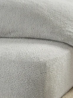 Next Silver Grey Teddy Fleece Deep Fitted Sheet Best