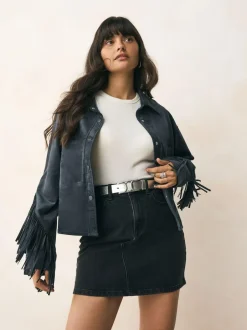 Next Regular Statement Buckle Leather Belt Silver Discount