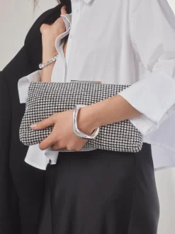 Next Sparkle Clutch Bag Silver Sale