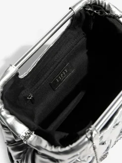 Lipsy Weave Grab Handle Clutch Bag Silver Outlet