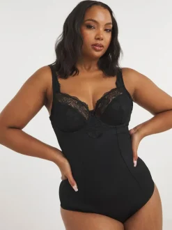 Simply Be Black Magisculpt Ella Lace Firm Control Bodyshaper Sale