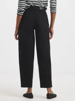 Simply Be Smart Tapered Barrel Jeans Black Hot