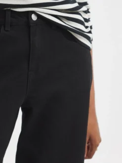 Simply Be Smart Tapered Barrel Jeans Black Hot
