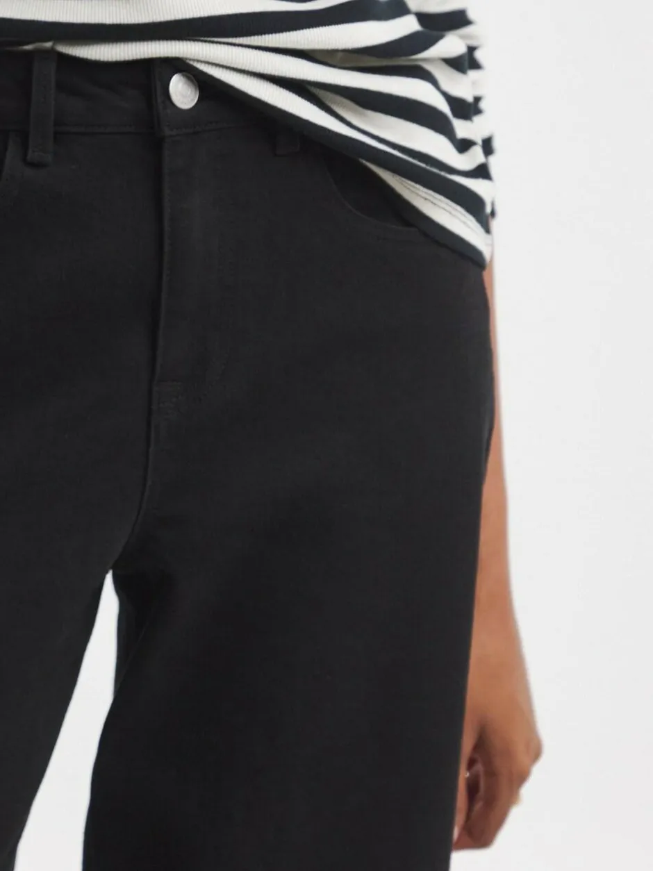 Simply Be Smart Tapered Barrel Jeans Black Hot