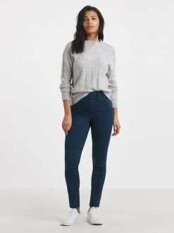Simply Be Blue Slim Pull On Jeggings New