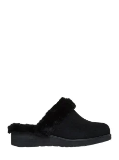 Skechers Black Keepsakes Wedge Time To Cruise Slippers Sale