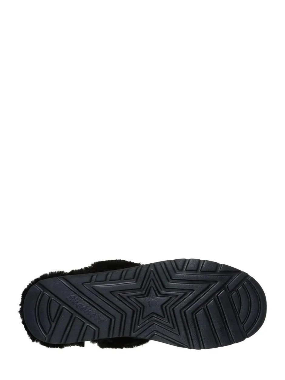 Skechers Black Keepsakes Wedge Time To Cruise Slippers Sale