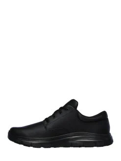 Skechers Black Mens Flex Advantage Fourche Slip Resistant Work Shoes New