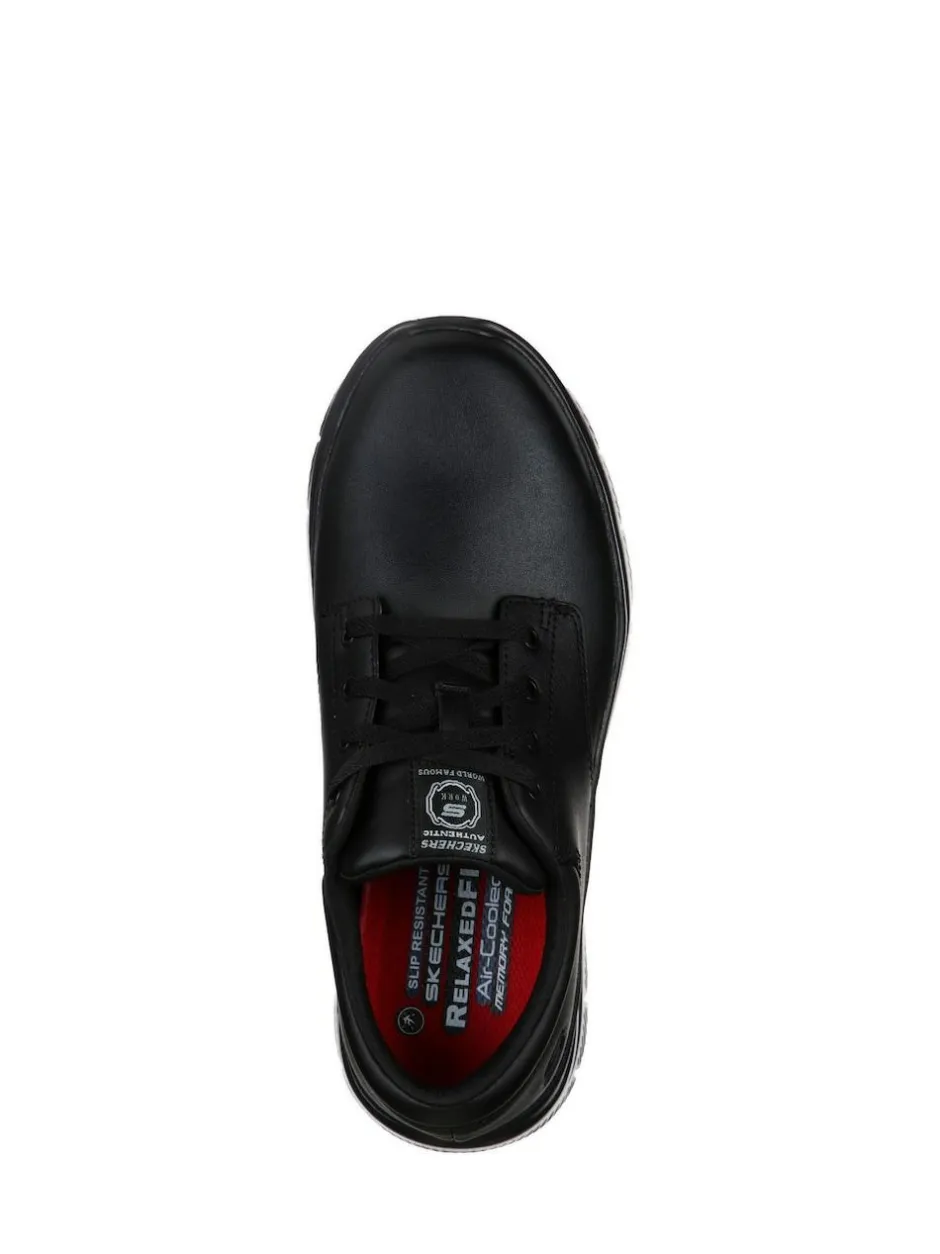 Skechers Black Mens Flex Advantage Fourche Slip Resistant Work Shoes New