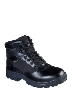 Skechers Black Mens Wascana Benen Waterproof Tactical Slip Resistant Boots Online