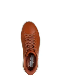 Skechers Court Break Double Vented Slip In Trainers Brown Hot
