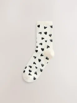 Next Ankle Socks 4 Pack Sketchy Heart Hot