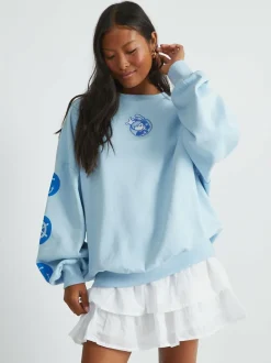 Skinnydip Blue Whatever Sweatshirt Hot