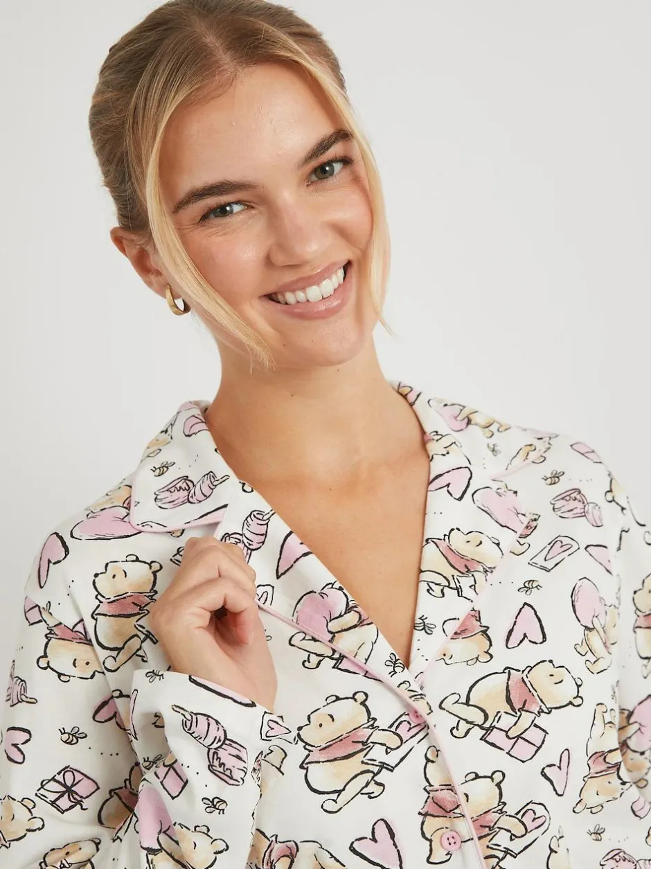 Skinnydip Cream Disney Winnie The Pooh Love Pyjamas Set Outlet