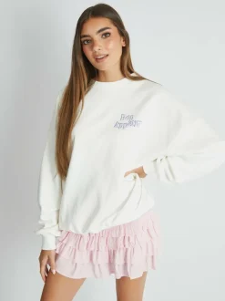 Skinnydip White Celestial Longline Fleece Best