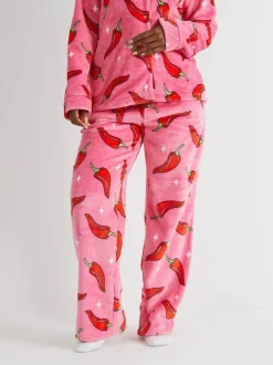 Skinnydip White Chilli Sparkle Twosie Fleece Pyjamas Set Online