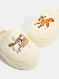 Skinnydip White Disney Fox and The Hound Slippers Online