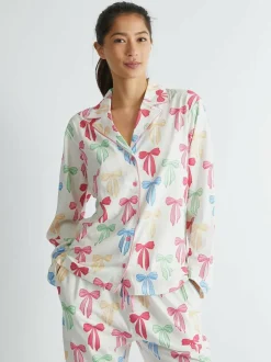 Skinnydip White Multicolour Bow Pyjama Set