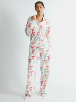 Skinnydip White Multicolour Bow Pyjama Set
