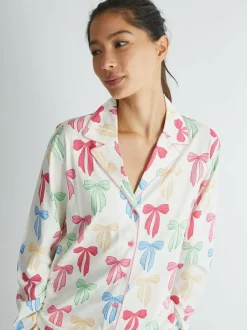 Skinnydip White Multicolour Bow Pyjama Set