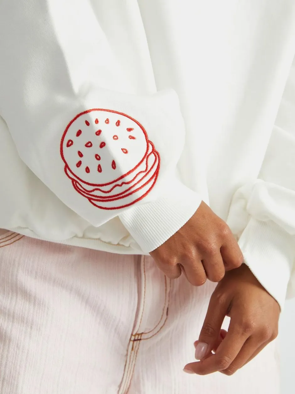 Skinnydip White The Simpsons x Krusty Burger Sweatshirt Sale