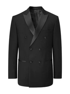 Skopes Black Double Breasted Sinatra Fit Dinner Suit Jacket Sale