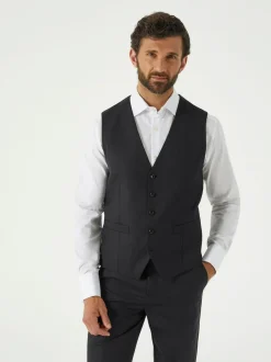 Skopes Farnham Single Breasted Suit Waistcoat Black New