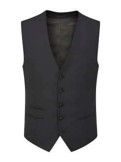 Skopes Newman Check Tailored Fit Suit Waistcoat Black