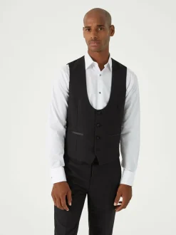 Skopes Black Sinatra Suit Scoop Waistcoat Hot