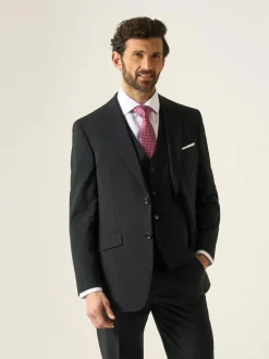 Skopes Single Breasted Wool Rich Darwin Suit Waistcoat Black Discount