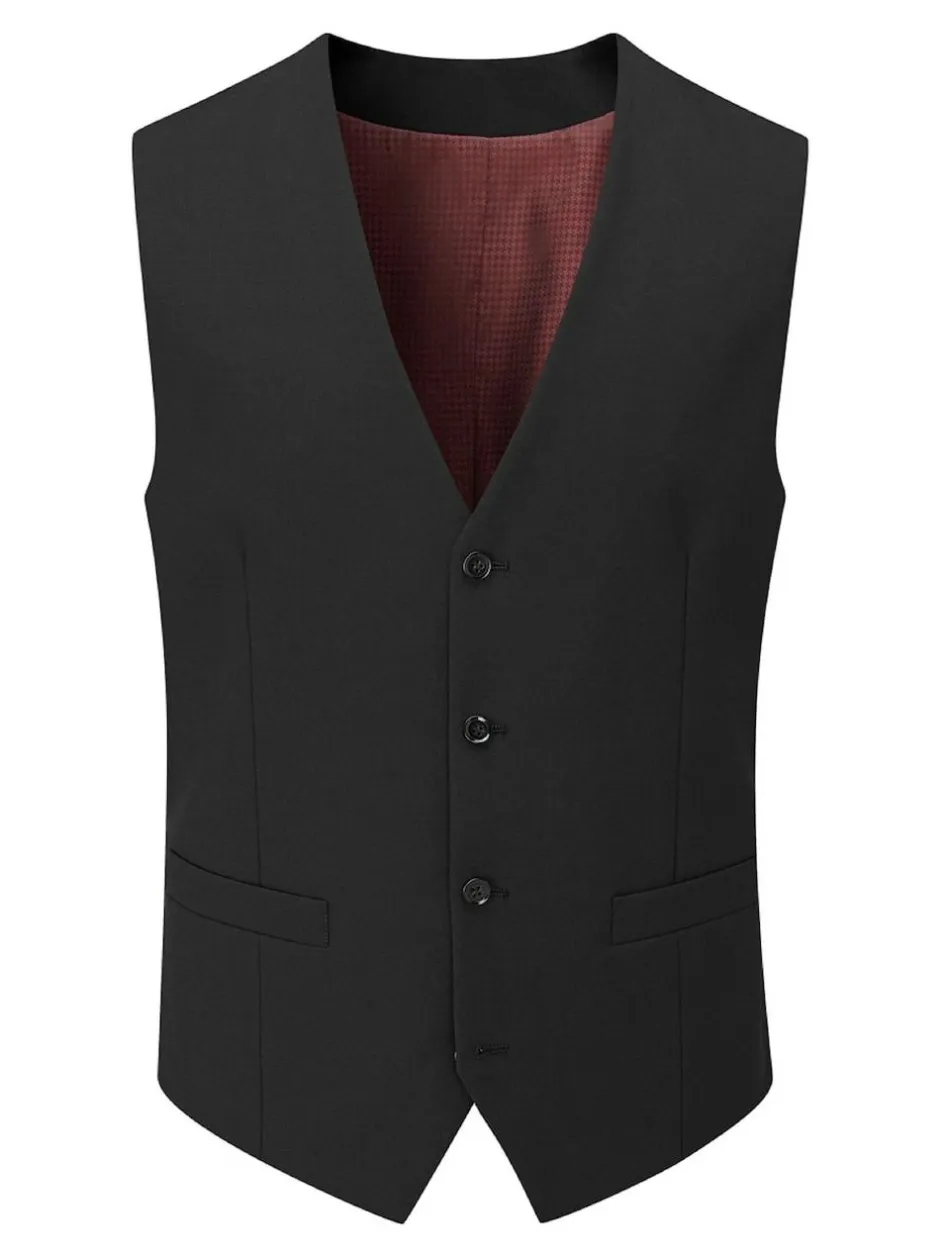 Skopes Single Breasted Wool Rich Darwin Suit Waistcoat Black Discount