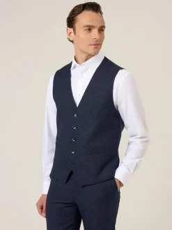 Skopes Blue Boyd Puppytooth Suit Waistcoat Clearance