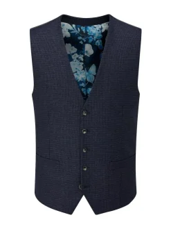 Skopes Blue Boyd Puppytooth Suit Waistcoat Clearance