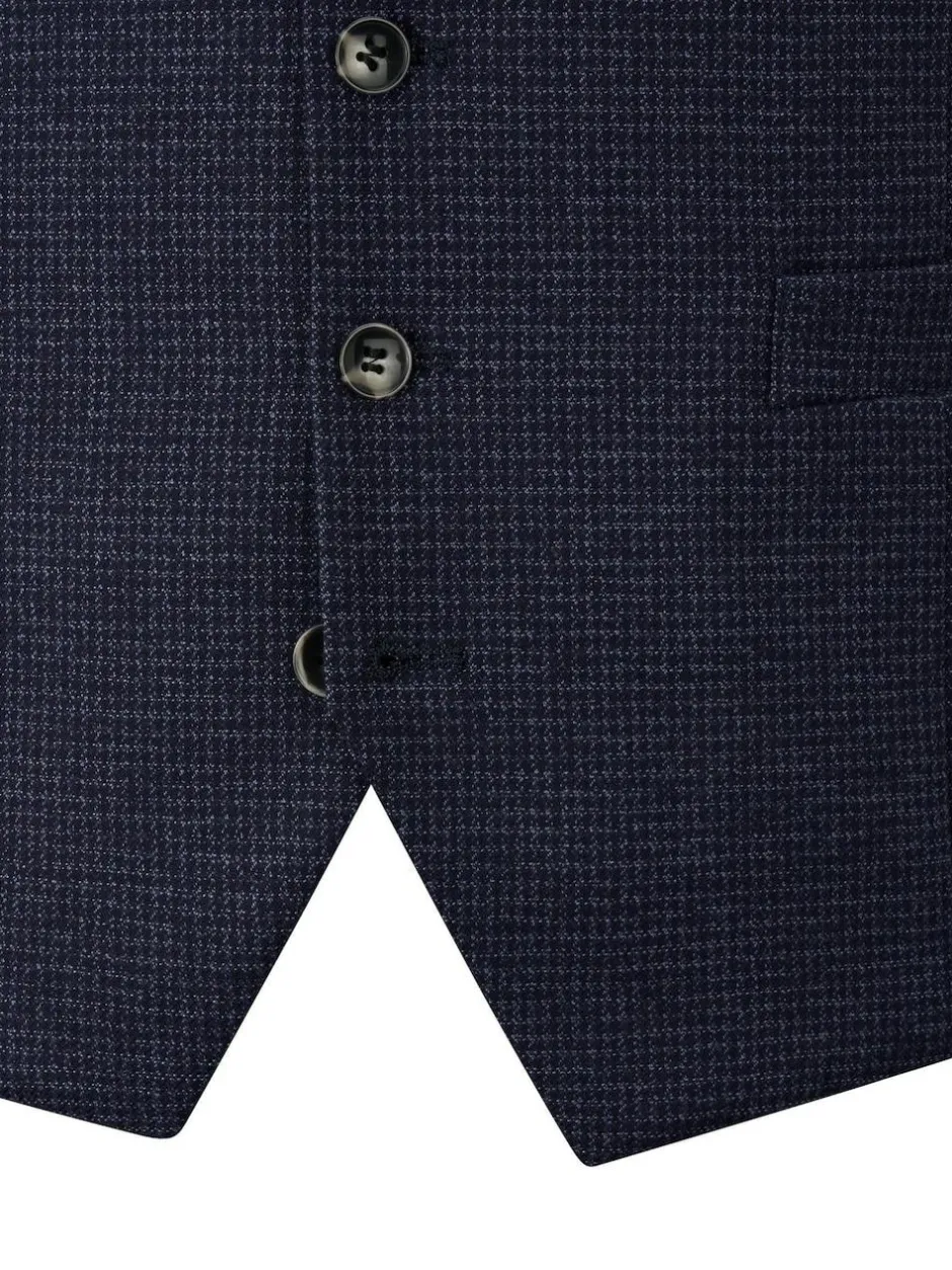 Skopes Blue Boyd Puppytooth Suit Waistcoat Clearance