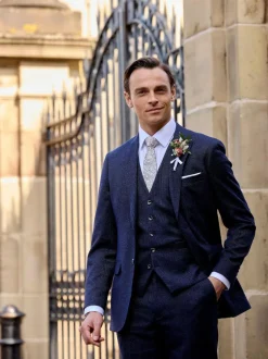 Skopes Blue Boyd Puppytooth Tailored Fit Suit Jacket Online