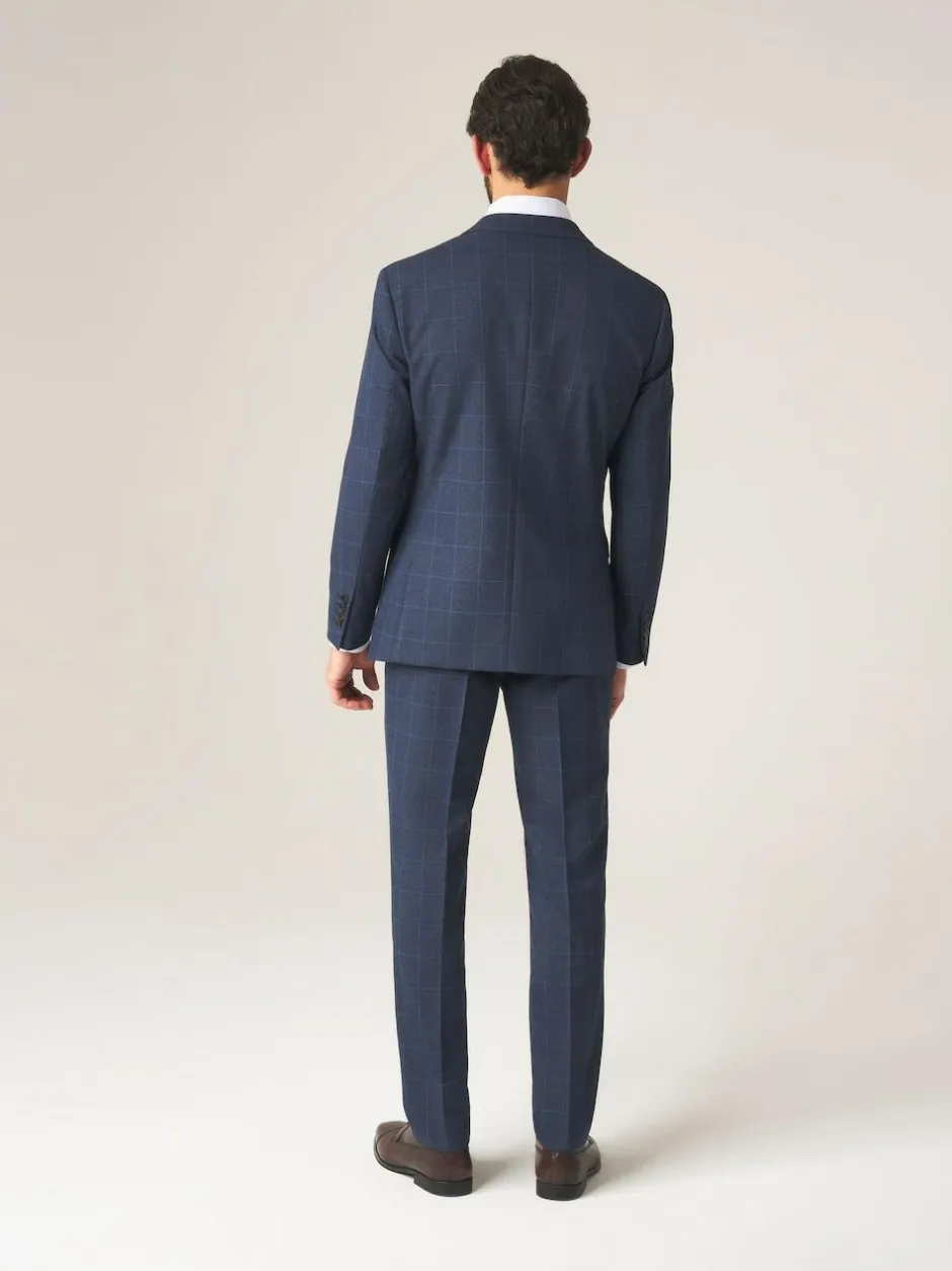 Skopes Slim Fit Anello Check Suit Jacket Blue Outlet