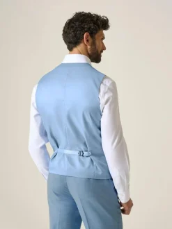 Skopes Blue Tailored Fit Lucien Suit Waistcoat Sale