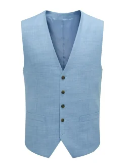 Skopes Blue Tailored Fit Lucien Suit Waistcoat Sale