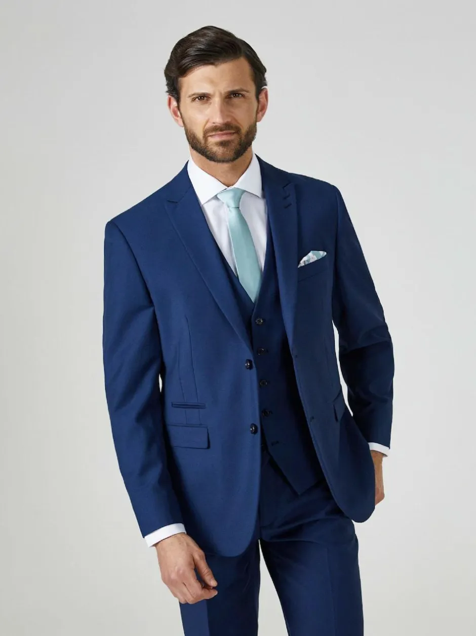 Skopes Blue Tailored Fit Kennedy Suit: Jacket New