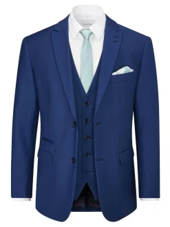 Skopes Blue Tailored Fit Kennedy Suit: Jacket New