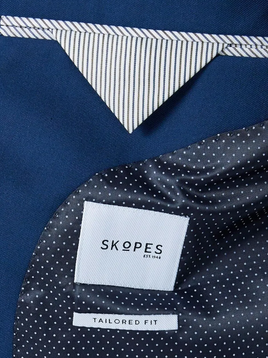 Skopes Blue Tailored Fit Kennedy Suit: Jacket New