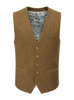 Skopes Dorsey Suit Corduroy Waistcoat Brown Hot