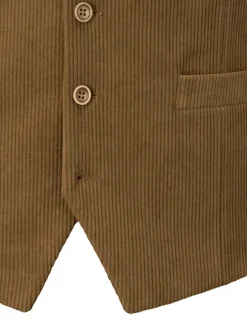 Skopes Dorsey Suit Corduroy Waistcoat Brown Hot